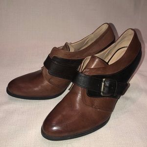 Liz & Co Ankle Boot Saddle & Brown Leather